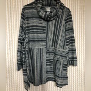 Multiples Gray Blue Striped Sweater